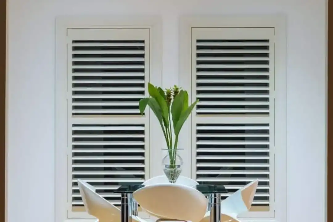 Custom plantation shutters in a Rockingham living room